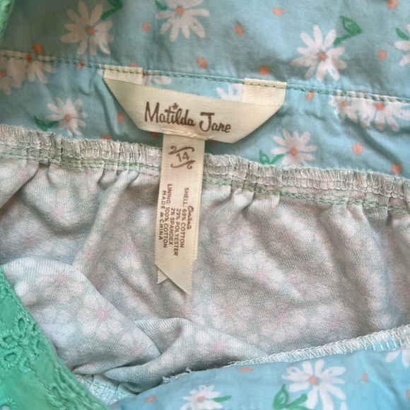 Girls Matilda Jane floral daisy print soft cotton denim like jumper size 14 EUC - Picture 5 of 6